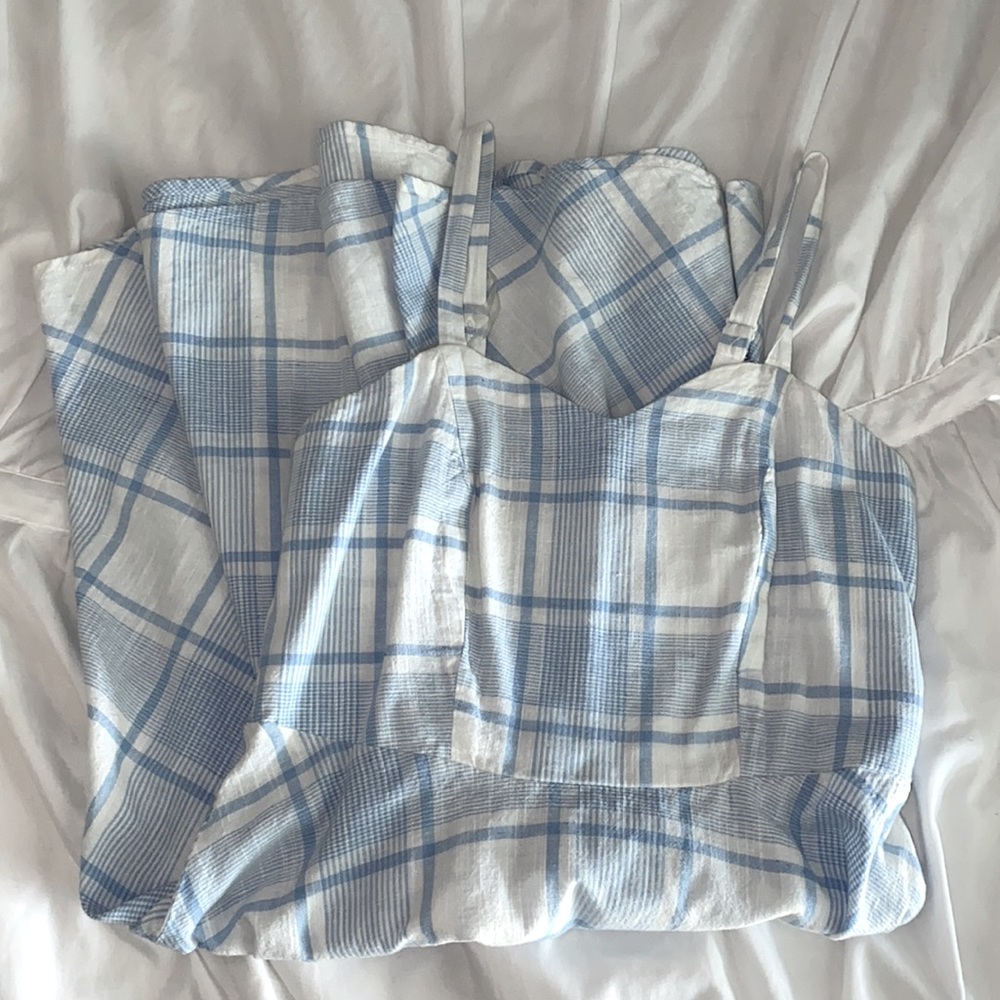 Blue and White Skater Dress